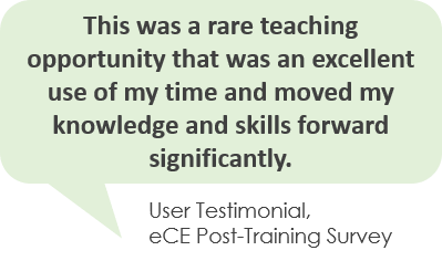 This was a rare teaching opportunity that was an excellent use of my time and moved my knowledge and skills forward significantly.